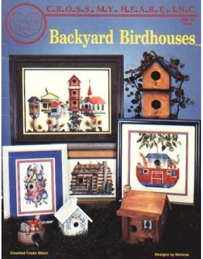 Backyard birdhouses counted CrossStitch, csb-123