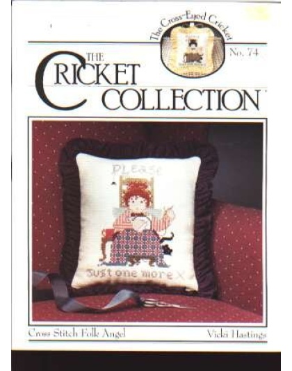 CrossStitch folk angel by Vicki Hastings, Cricket collection 74