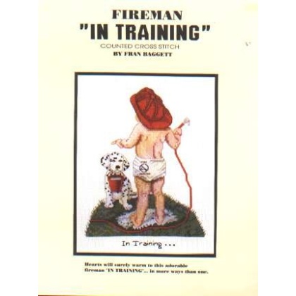 Fireman in training counted CrossStitch by Fran Baggett