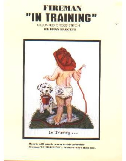 Fireman in training counted CrossStitch by Fran Baggett