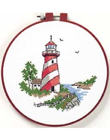 Lighthouse Scene Counted CrossStitch kit