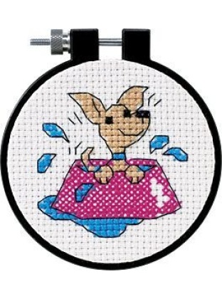 Perky Puppy Counted CrossStitch kit