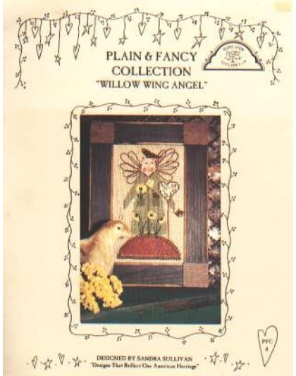 Plain & fancy collection willow wing angel CrossStitch leaflet LAST ONE