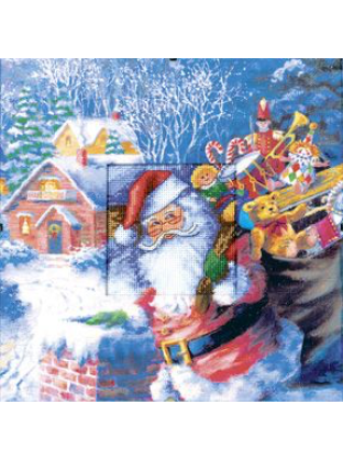 Santa with Toys Counted CrossStitch