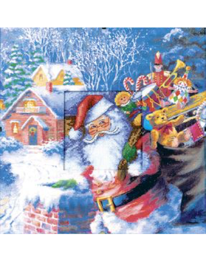 Santa with Toys Counted CrossStitch