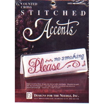 Stitched accents - Please no Smoking counted CrossStitch 6405