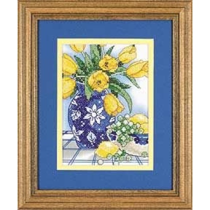 Sunlit Tulips Stamped CrossStitch kit