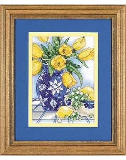 Sunlit Tulips Stamped CrossStitch kit