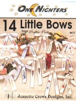 14 Little bows from crafter's pride, one nighters CrossStitch booklet