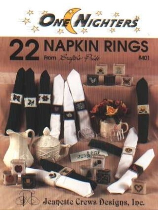 22 Napkin rings, One nighters from crafter's pride CrossStitch leaflet