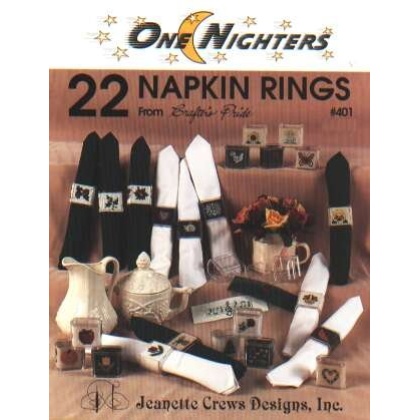 22 Napkin rings, One nighters from crafter's pride CrossStitch leaflet