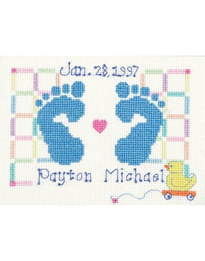 Baby Feet Counted CrossStitch Kit 7x5 14 Count