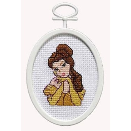 Belle Mini Counted CrossStitch Kit 2-14x2-34 Oval