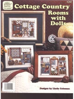Cottage Country rooms with dolls, Classic CrossStitch JL162