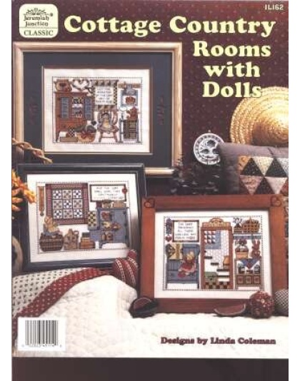 Cottage Country rooms with dolls, Classic CrossStitch JL162