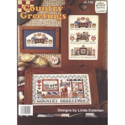 Country Greetings, classic CrossStitch leaflet, JL198 LAST ONE