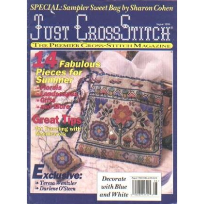 Just CrossStitch August MAGAZINE 67 pages, 1996