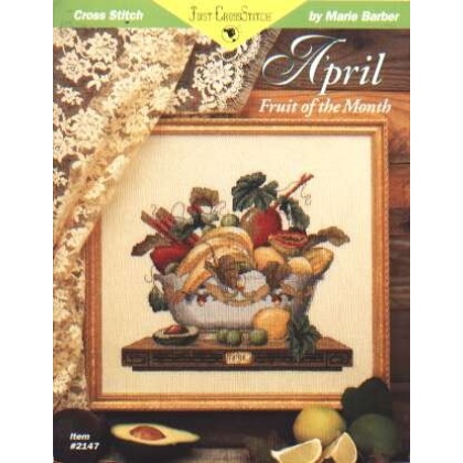 Just Crossstitch April fruit of the month CrossStitch leaflet 2147