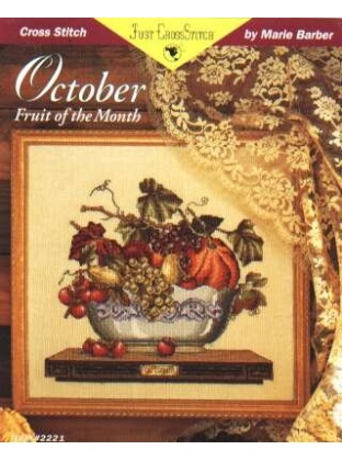 Just Crossstitch October fruit of the month CrossStitch leaflet 2221