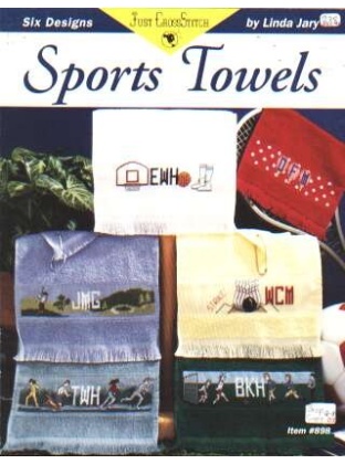 Just Crossstitch Sports towels CrossStitch leaflet 6 designs **LAST ONE**