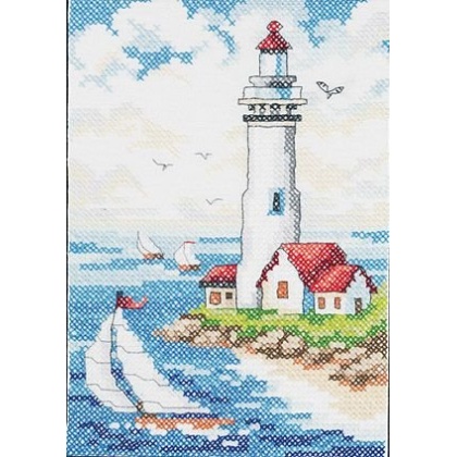 Lighthouse Stamped CrossStitch Kit 6x8-12