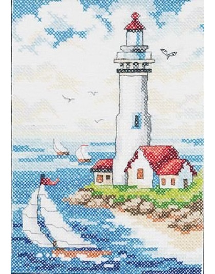 Lighthouse Stamped CrossStitch Kit 6x8-12