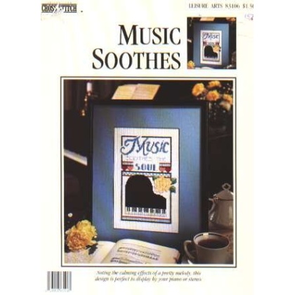 Music Soothes, spring 1994 CrossStitch lites chart 83106 LAST ONE