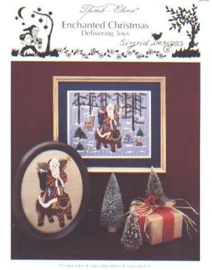 Timb Elena Enchanted Christmas delivering toys CrossStitch leaflet