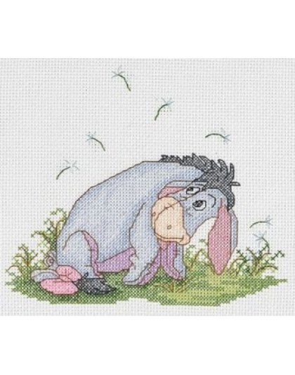 Watercolor Eeyore Counted CrossStitch Kit 7x6 14 Count