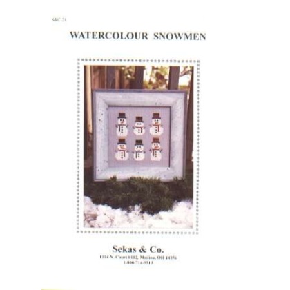 Watercolour snowmen CrossStitch leaflet, 21