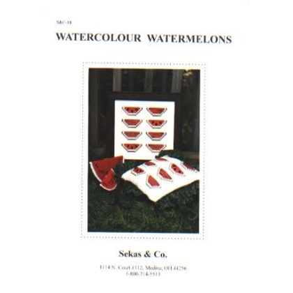 Watercolour watermelons, CrossStitch leaflet s&c-18