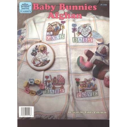 baby bunnies afghan, classics CrossStitch leaflet JL166 **LAST ONE**