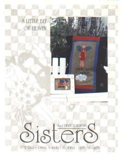 A little bit of heaven CrossStitch leaflet by Sisters and best friends **LAST ONE**