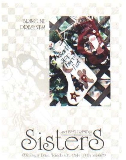 Bring me presents! CrossStitch booklet by Sisters and best friends **LAST ONE**