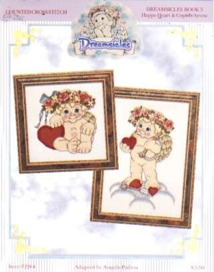 Dreamsicles book 3 happy heart & cupid's arrow counted CrossStitch book, 2264