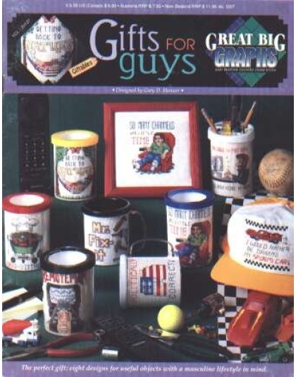 Gifts for guys CrossStitch booklet, 8 designs with the masculine in mind LAST ONE