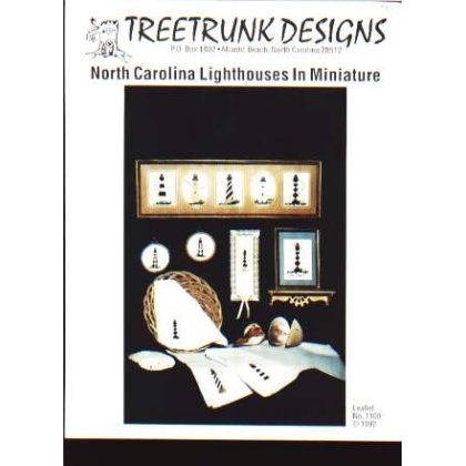 North Carolina lighthouses in miniature CrossStitch leaflet