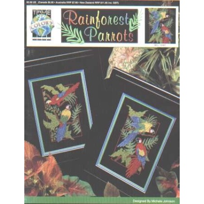 Rainforest parrots CrossStitch booklet by Michele Johnson LAST ONE