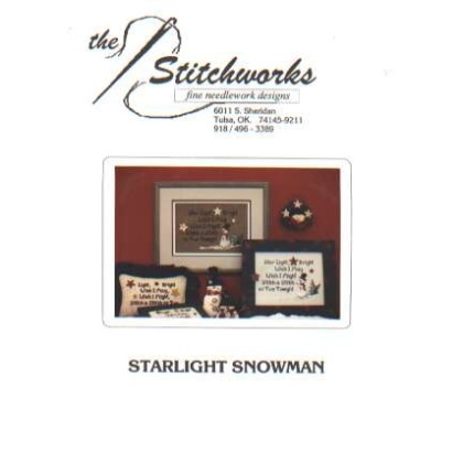Starlight Snowman crossstitch leaflet by the Stitchworks fine needlework designs