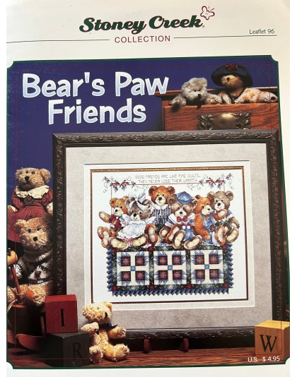 Stoney Creek Bear's Paw Friends CrossStitch leaflet 96 (1998)