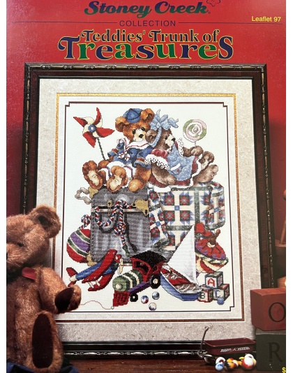 Stoney Creek Teddies Trunk of Treasures CrossStitch leaflet 97 (1998)