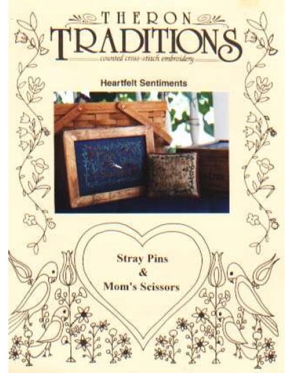 Stray pins and mom's scissors CrossStitch chart/leaflet LAST ONE