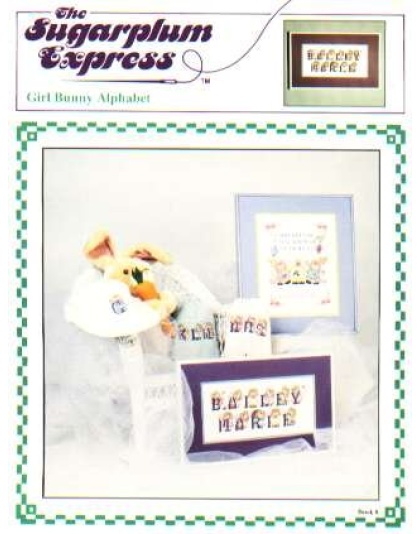 Sugarplum express Girl bunny alphabet CrossStitch book 8