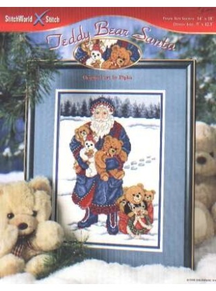 Teddy bear Santa CrossStitch leaflet **LAST ONE**