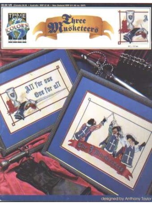 Three musketeers CrossStitch booklet designed by Anthony Taylor LAST ONE