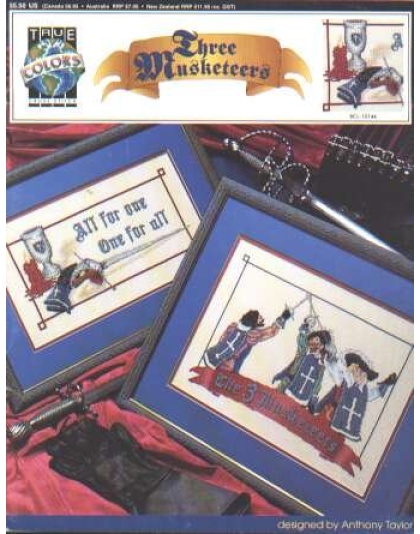 Three musketeers CrossStitch booklet designed by Anthony Taylor LAST ONE