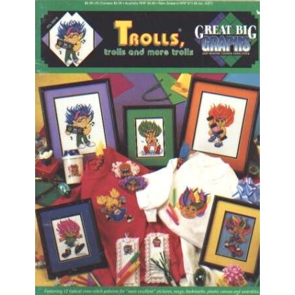 Trolls and more trolls booklet, featuring 12 CrossStitch patterns vcl-20018