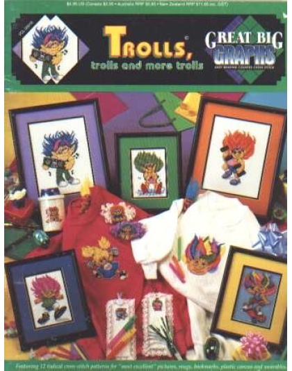 Trolls and more trolls booklet, featuring 12 CrossStitch patterns vcl-20018