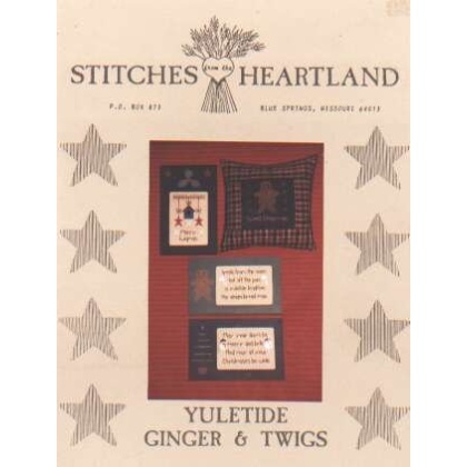 Yuletide ginger and twigs CrossStitch leaflet **LAST ONE**