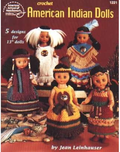 American Indian dolls to crochet, 5 designs and 17 pages! 1221